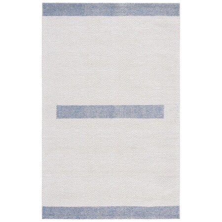 Safavieh 8 x 10 ft. Natural Flat Weave Rectangle Area Rug Ivory & Blue NAT324M-8
